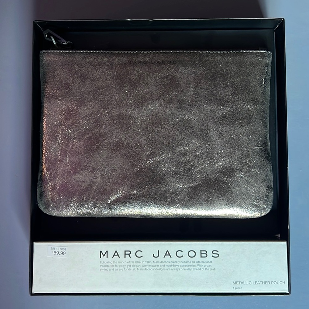Marc Jacobs x Neiman Marcus x Target Gunmetal Pouch BRAND NEW IN BOX NIB 2012
